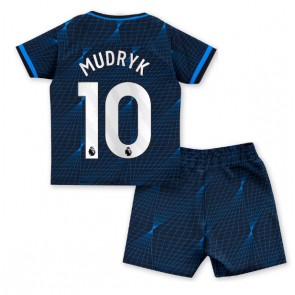 Maillot de foot Chelsea Mykhailo Mudryk #10 Extérieur enfant 2023-24 Manches Courte (+ pantalon court)